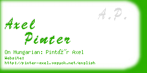 axel pinter business card